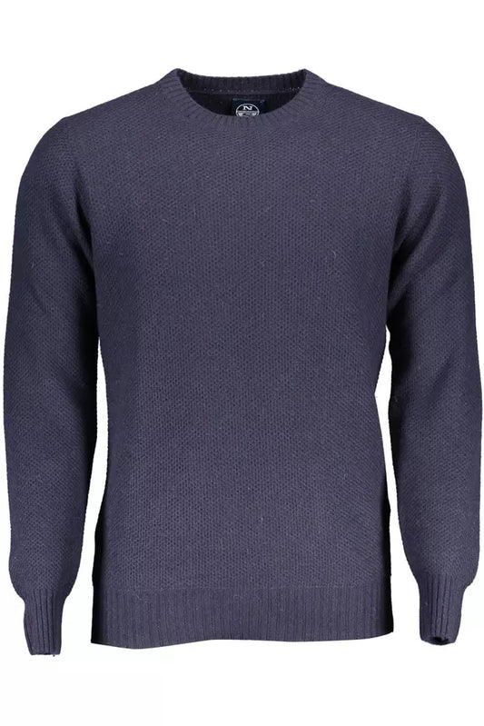 Blue Wool Men Sweater