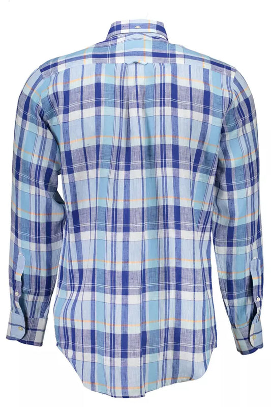 Light Blue Linen Men Shirt