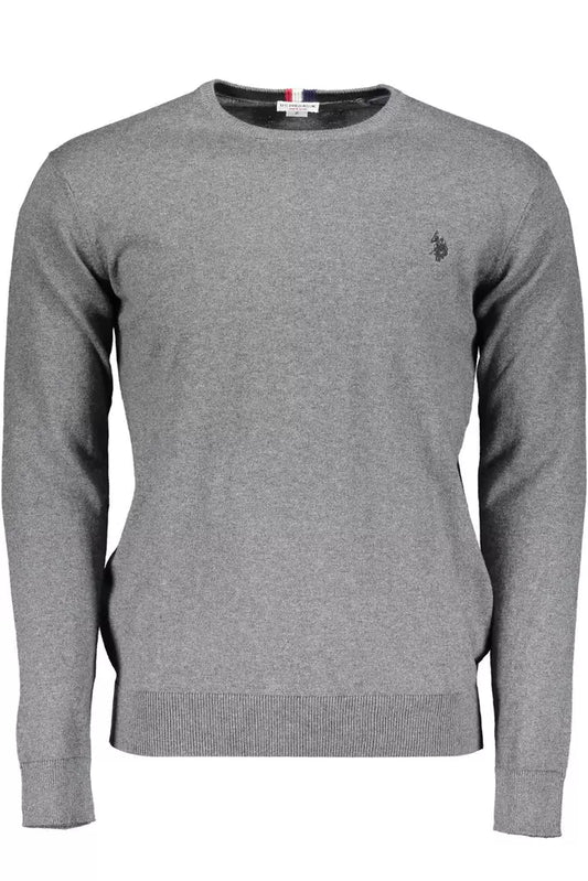 Gray Cotton Men Sweater