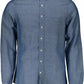 Blue Cotton Men Shirt