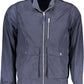 Blue Polyester Men Jacket