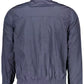 Blue Polyester Men Jacket