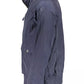 Blue Polyester Men Jacket