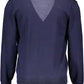 Blue Wool Men Cardigan