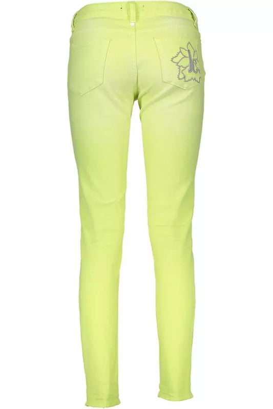 Yellow Cotton Women Jean
