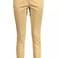 Beige Cotton Women Pant