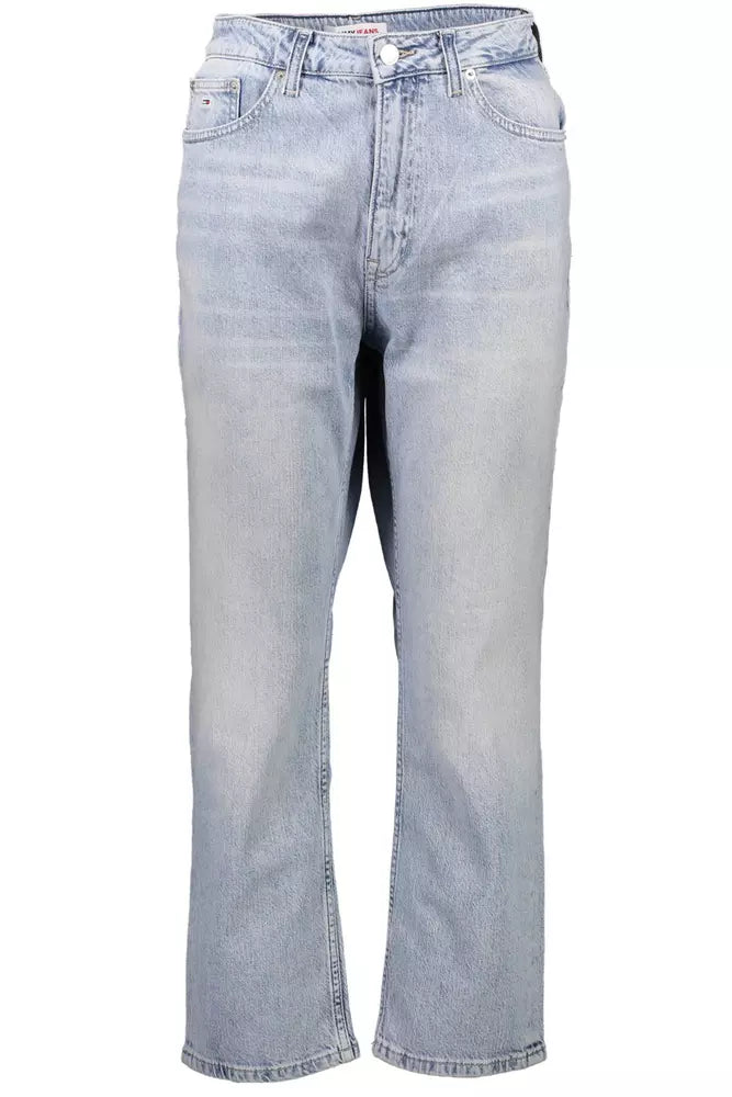 Light Blue Cotton Women Jeans