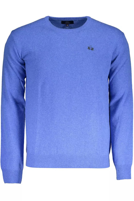 Blue Wool Men Sweater