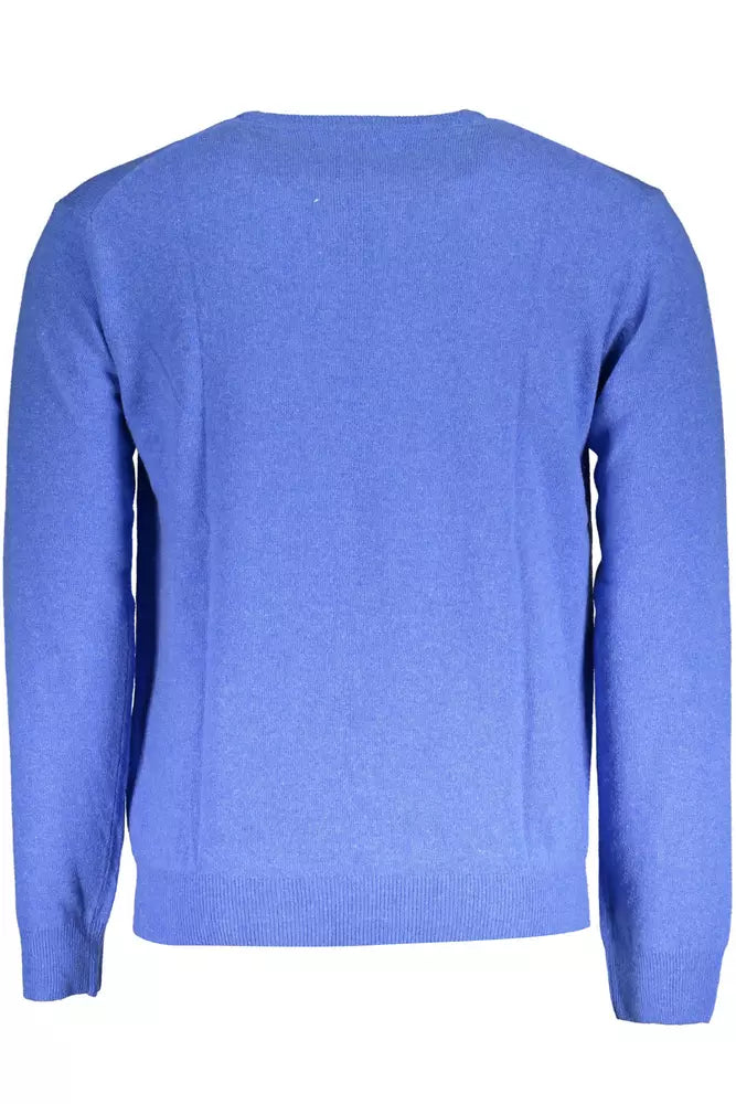 Blue Wool Men Sweater