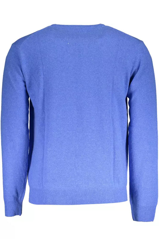 Blue Wool Men Sweater