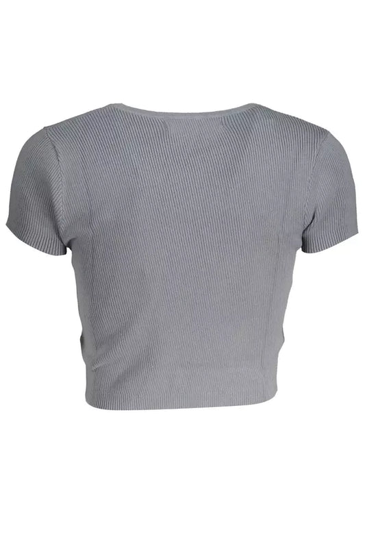 Gray Cotton Women T-Shirt
