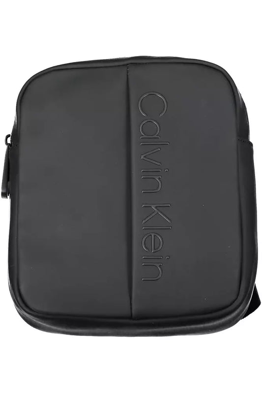 Black Polyester Men Shoulder Bag