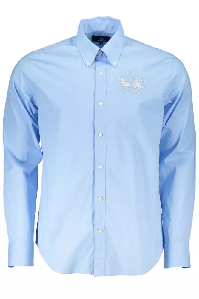 Light Blue Cotton Men Shirt