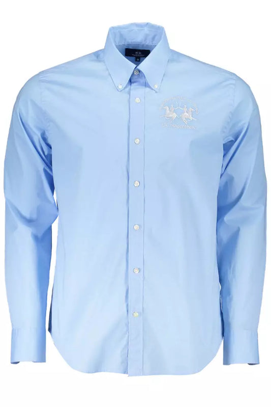 Light Blue Cotton Men Shirt