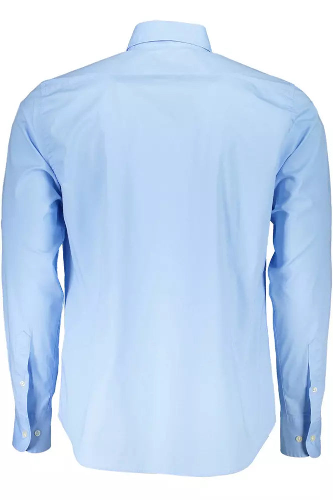 Light Blue Cotton Men Shirt