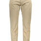 Beige Cotton Men Pant