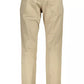 Beige Cotton Men Pant