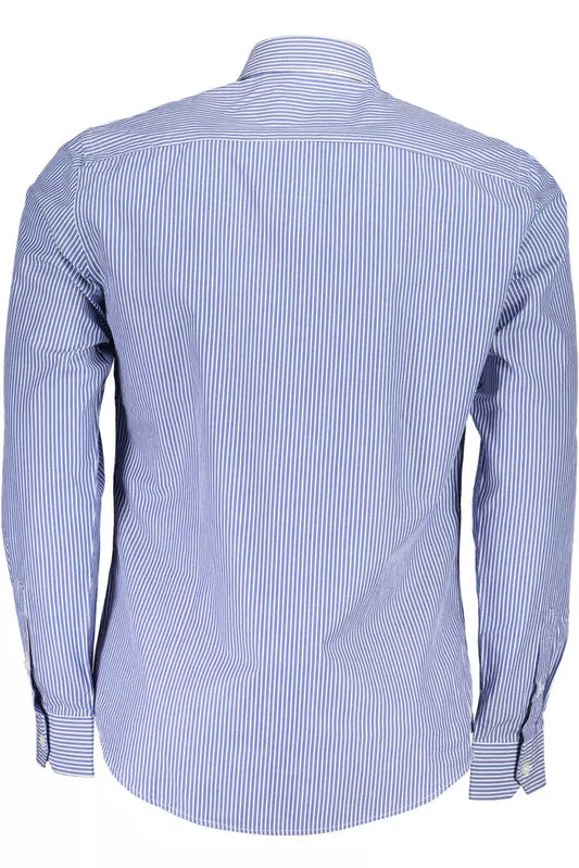 Blue Cotton Men Shirt