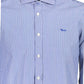 Blue Cotton Men Shirt