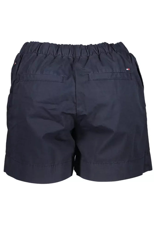 Blue Cotton Women Short