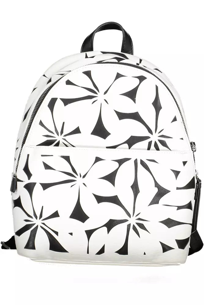White Polyethylene Women Backpack