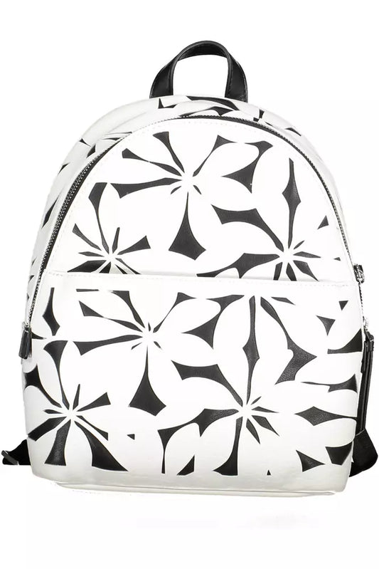 White Polyethylene Women Backpack
