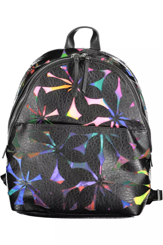 Black Polyethylene Women Backpack