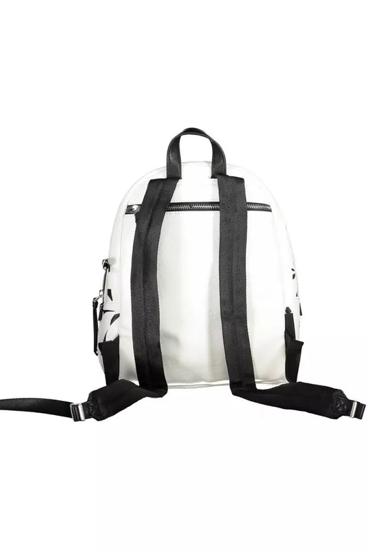 White Polyethylene Women Backpack