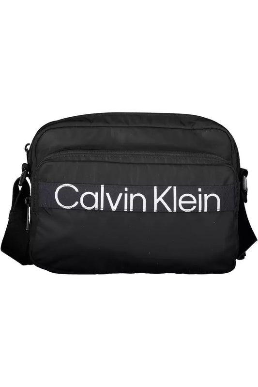 Black Polyester Men Shoulder Bag