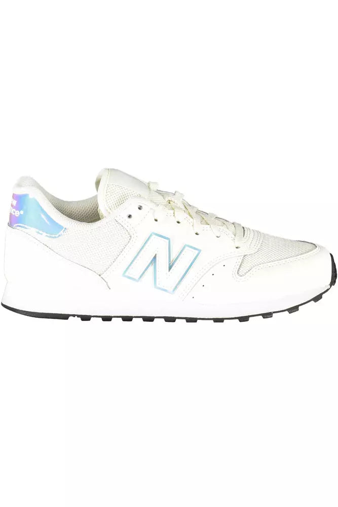 White Polyester Women Sneaker