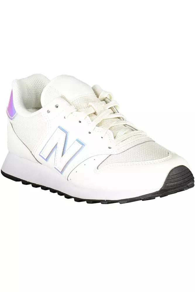 White Polyester Women Sneaker