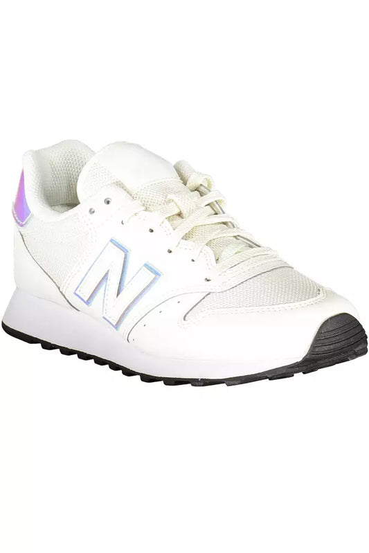 White Polyester Women Sneaker