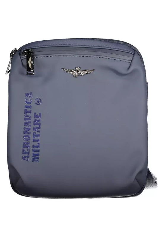 Blue Polyester Men Shoulder Bag