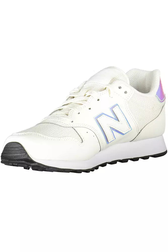 White Polyester Women Sneaker