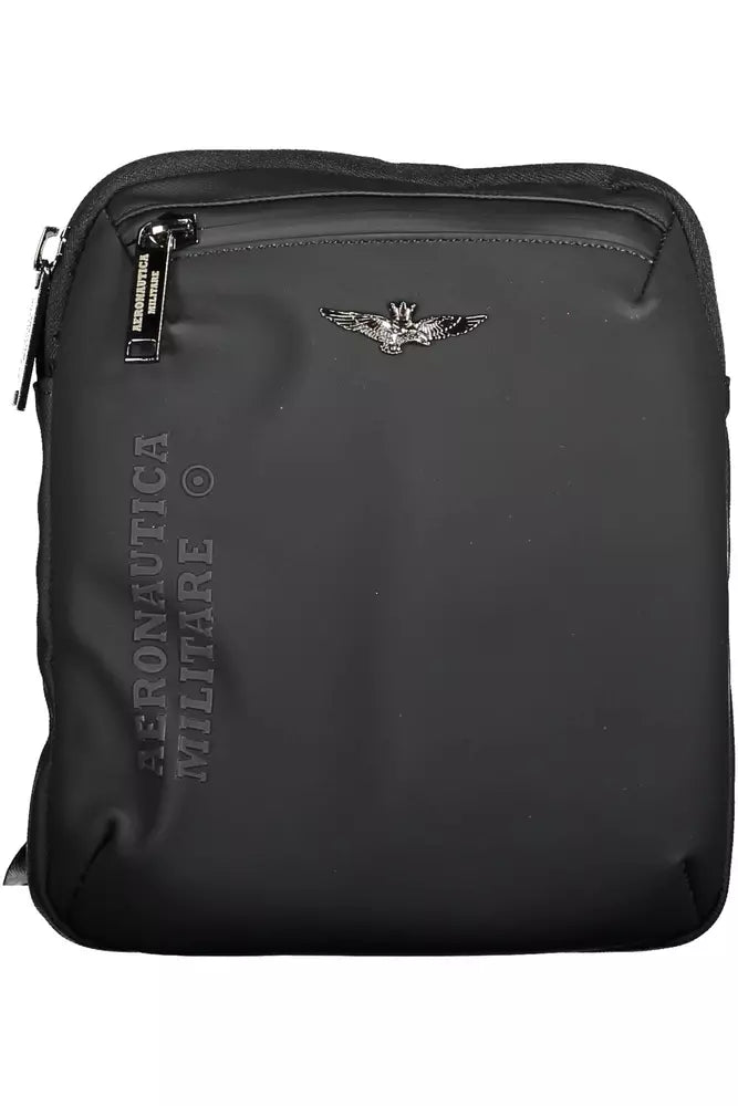 Black Polyester Men Shoulder Bag