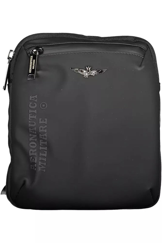 Black Polyester Men Shoulder Bag
