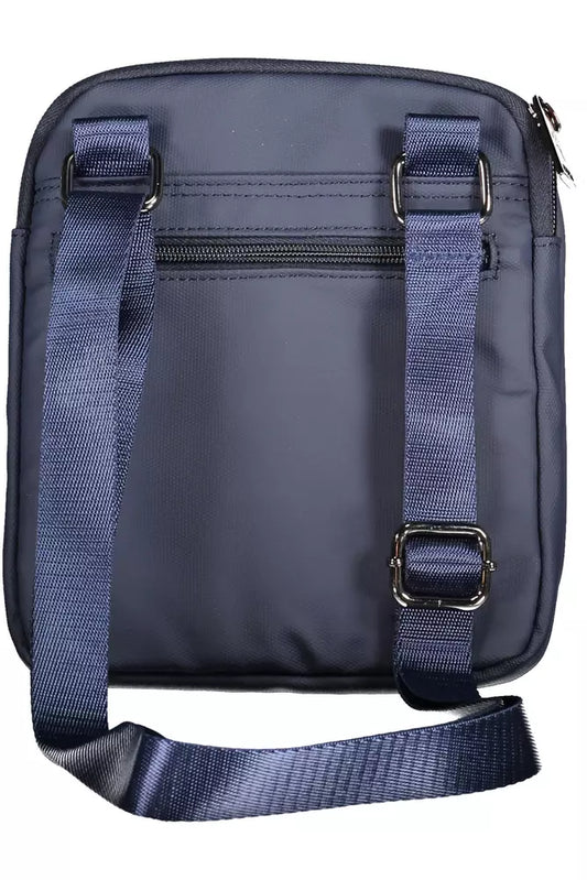 Blue Polyester Men Shoulder Bag