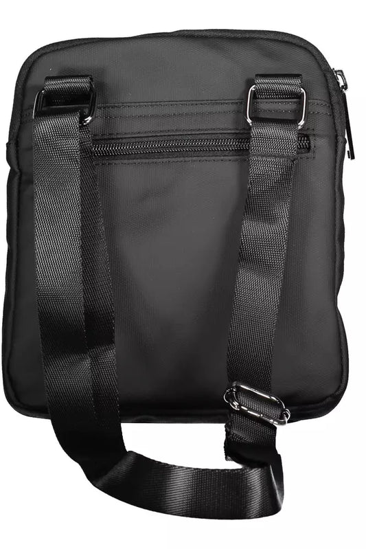 Black Polyester Men Shoulder Bag