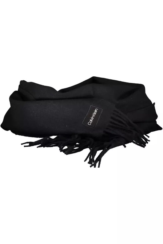 Black Wool Men Scarf