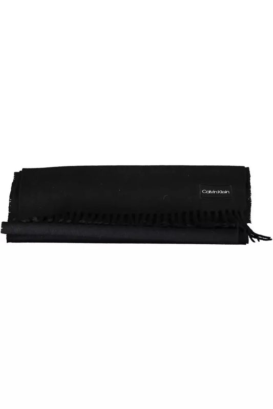 Black Wool Men Scarf