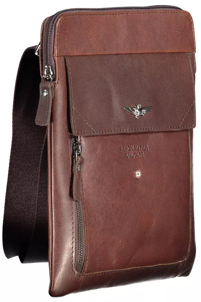 Brown Leather Men Shoulder Bag