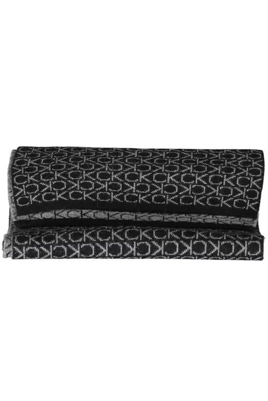 Black Wool Unisex Scarf