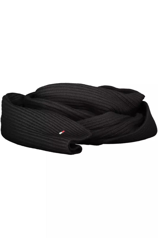 Black Cotton Men Scarf