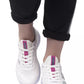 White Polyester Women Sneaker