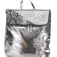 Silver Polyethylene Women Backpack