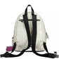 White Polyethylene Women Backpack