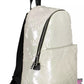 White Polyethylene Women Backpack