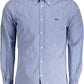 Blue Cotton Men Shirt