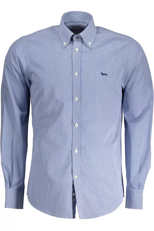 Blue Cotton Men Shirt