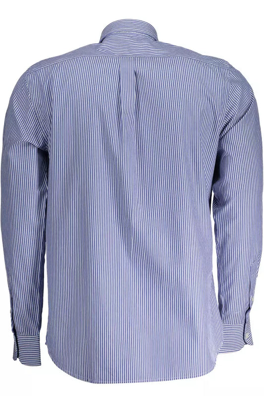 Blue Cotton Men Shirt